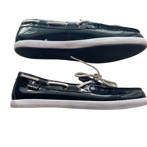Cole Haan Resort Loafers – Navy Patent, White Laces, Sz 9, NWOT - Picture 5 of 8